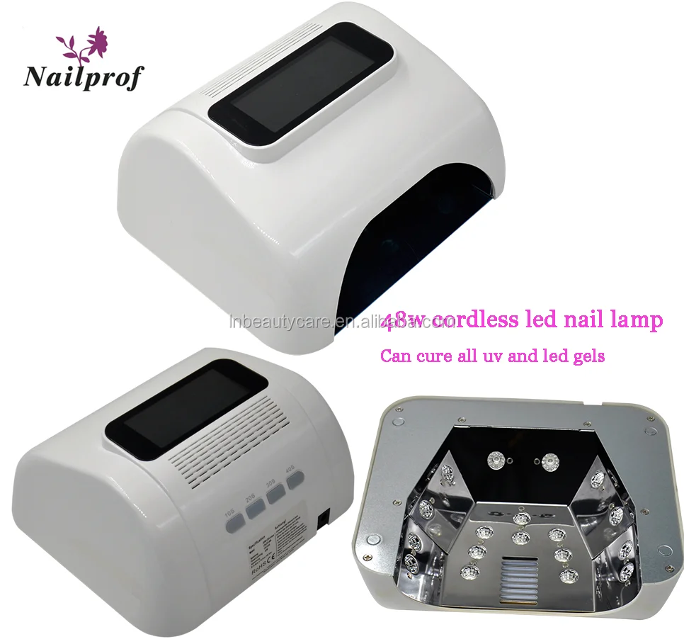 
 Nailprof 48 Вт перезаряжаемая Светодиодная лампа для ногтей/48 Вт Беспроводная ультрафиолетовая лампа для ногтей для всех ультрафиолетовых и светодиодных гелей  