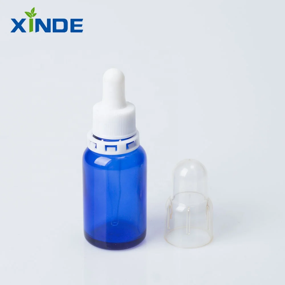 product blue 20ml to 100ml glass dropper bottles with pump essential oil containers with plastic cap-1