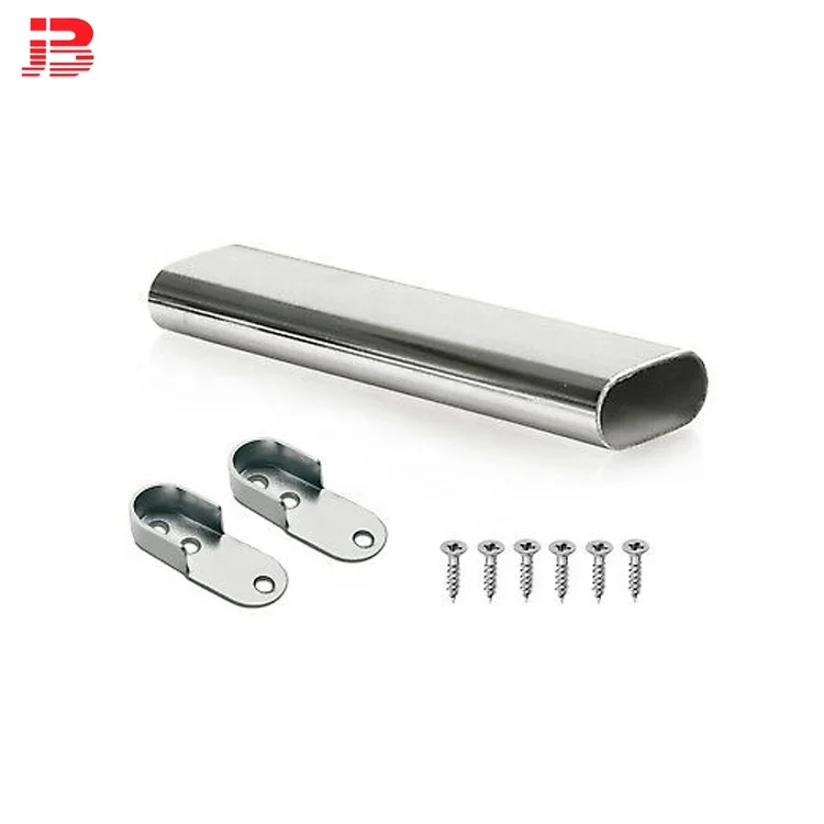 Shop fitting system metal 25mm Diameter Chrome Plating Steel Tube Silver Iron Round/oval Pipe