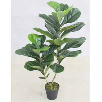 Hot sale artificial fiddle leaf fig tree 90cm popular artificial bonsai ficus tree for home decoration