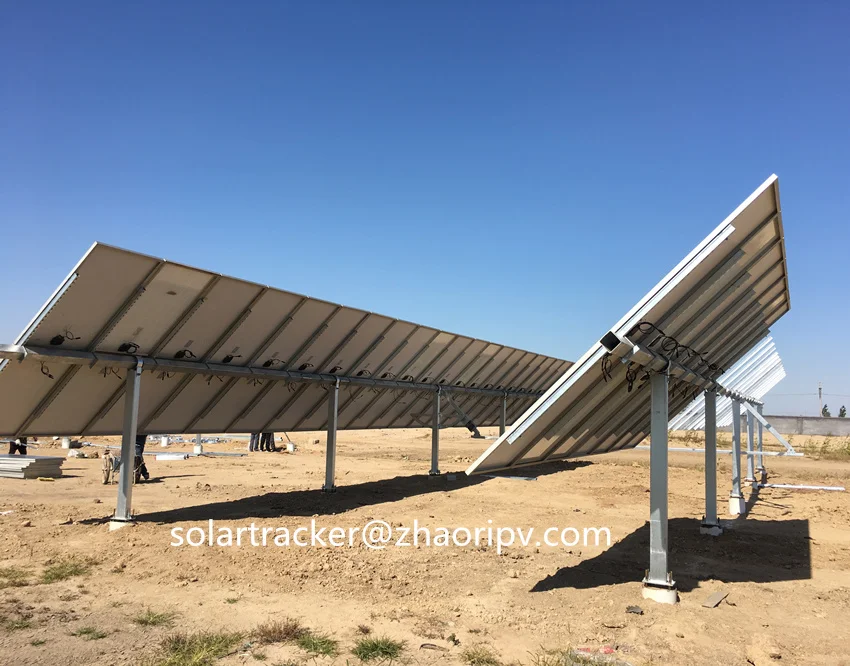 
 Горизонтальная одноосевая система слежения за солнечной батареей (Однорядный тип)  