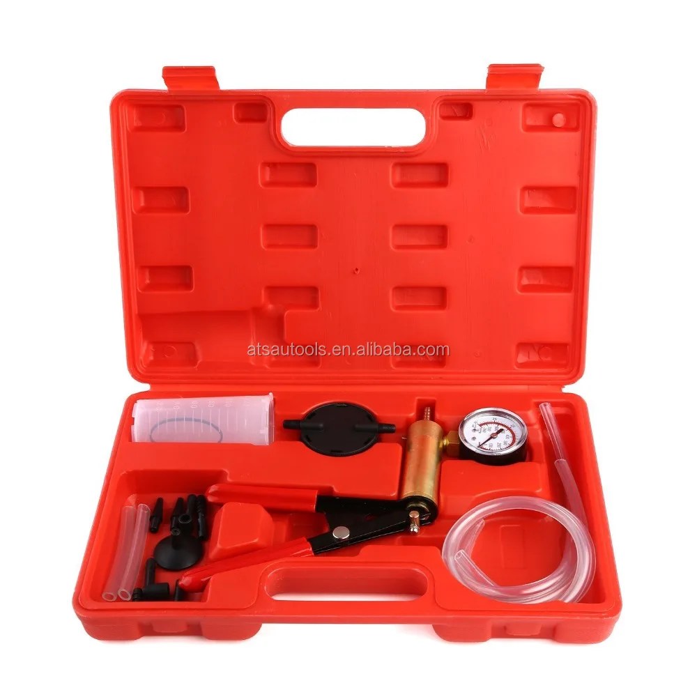 2 In 1 Hand Held Vacuum Pump & Brake Fluid Bleeder Tester Kit Tuner Tool Box 