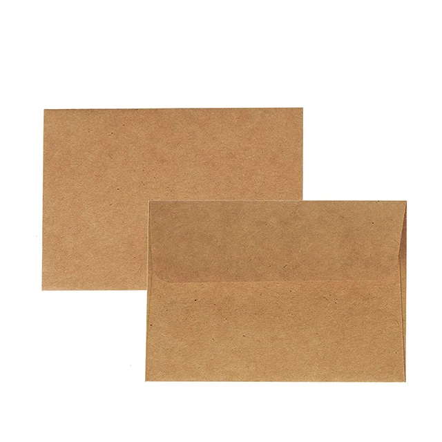 Индивидуальный размер и логотип, крафт-материал и Подарочный конверт, коричневый крафт-бумажный конверт