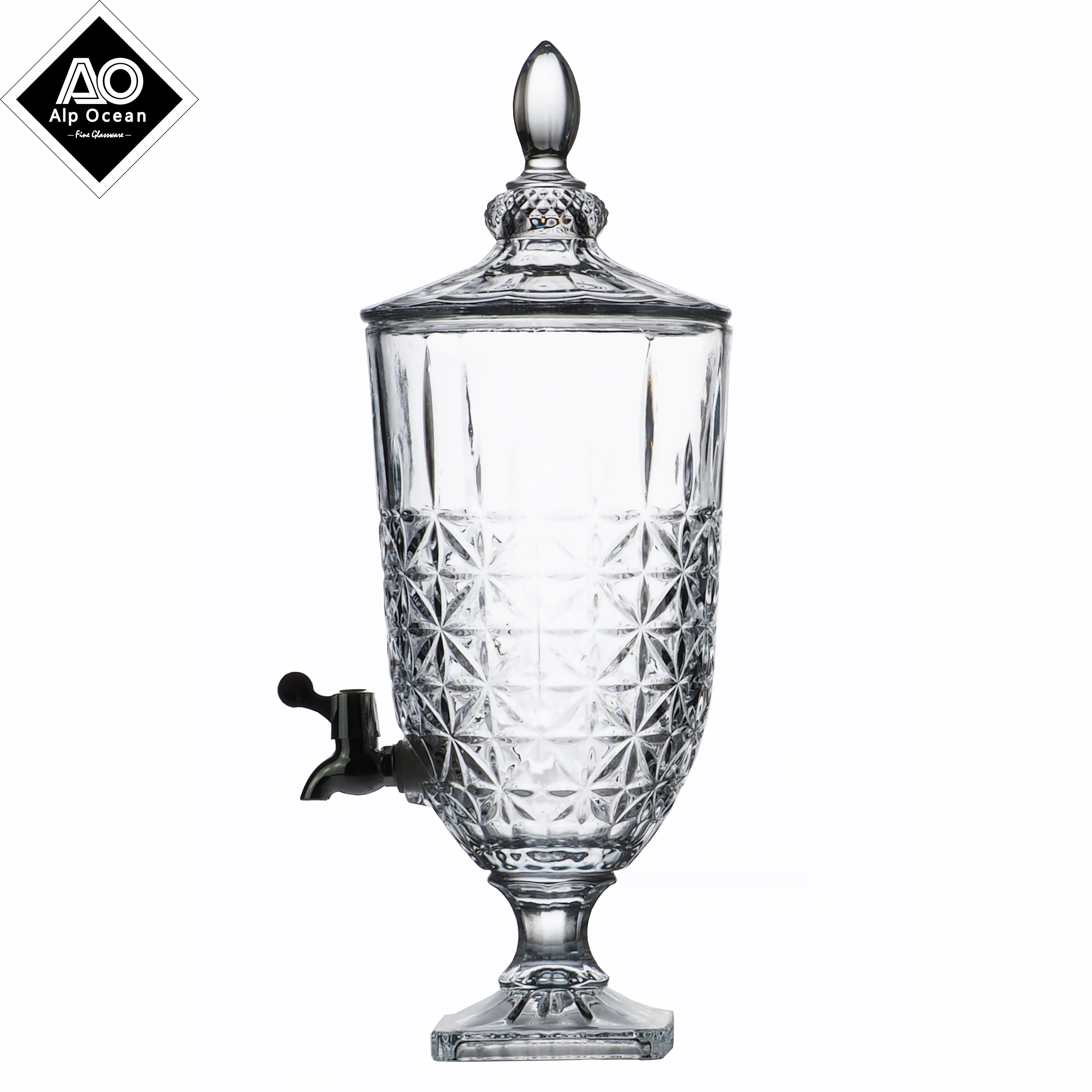 6L Extra Large Size Factory Price Restaurant Buffet Juice Dispenser Glass for Beverage Water Ice Tea
