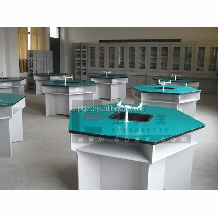 High Quality Laboratory Furniture Center Lab Table for Chemical Biology Science Lab Table