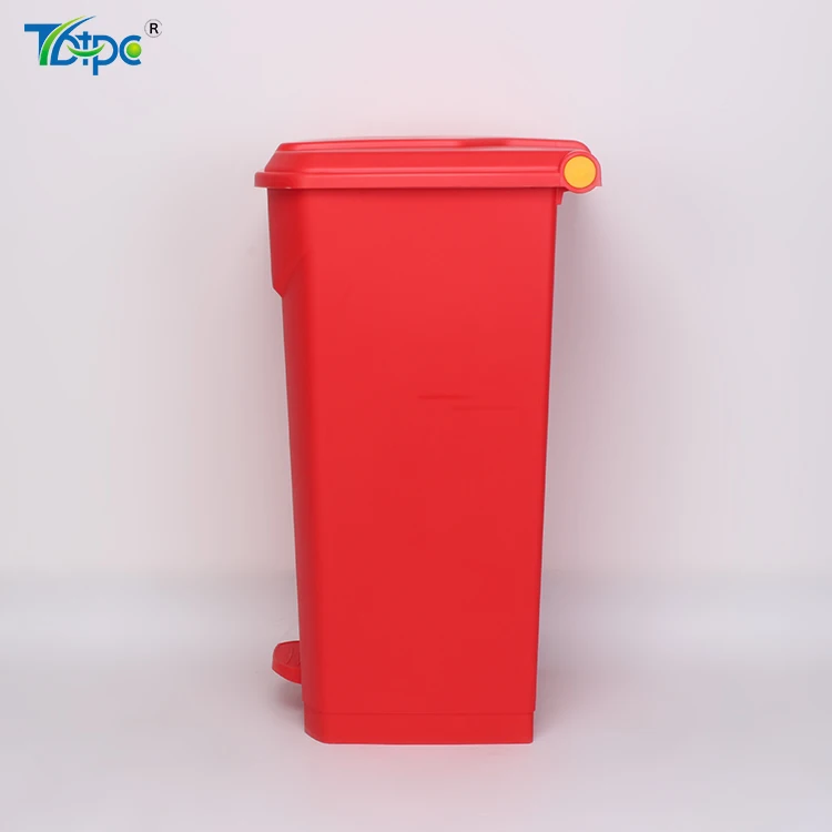 Source Stocked fiberglass big capacity 50L plastic waste can trash bin with  foot pedal on m.