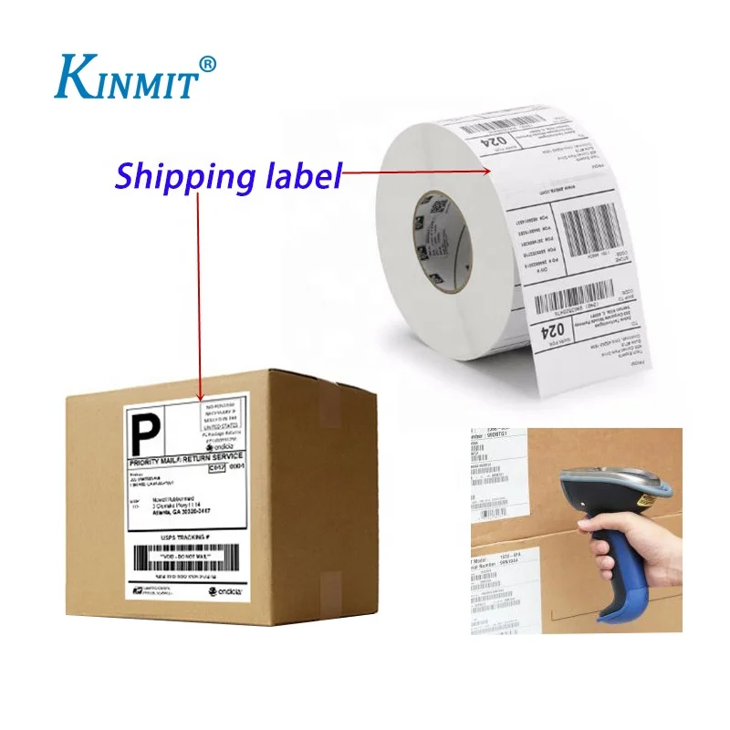 Термобумага с прямым покрытием OEM 4x6 100*150 Упаковочная наклейка этикетка Лучшая цена бесплатный образец