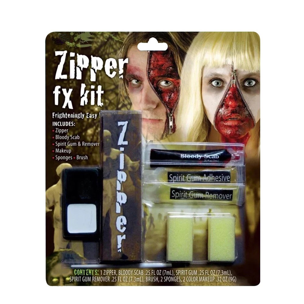 Kit de maquiagem para rosto de halloween, kit de pintura do diabo, bruxa,  zumbis, palhaço, image size:1000x1000