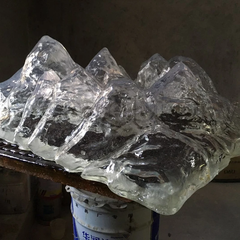 clear artificial resin decorative Ice block props resin iceberg artificial iceberg sculpture