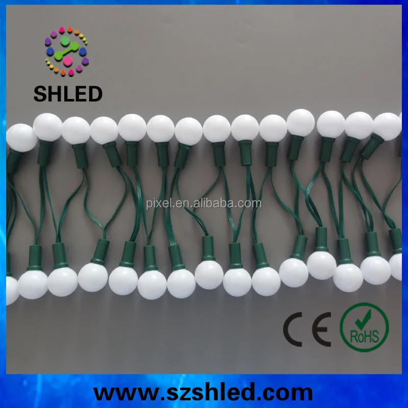 Водонепроницаемый DC12V led праздник Строка Смарт RGB WS2811 G40 свет