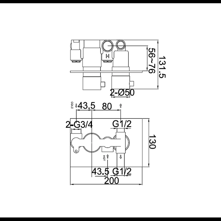 Modern Brass Single Function Concealed Thermostatic Shower manufacture
