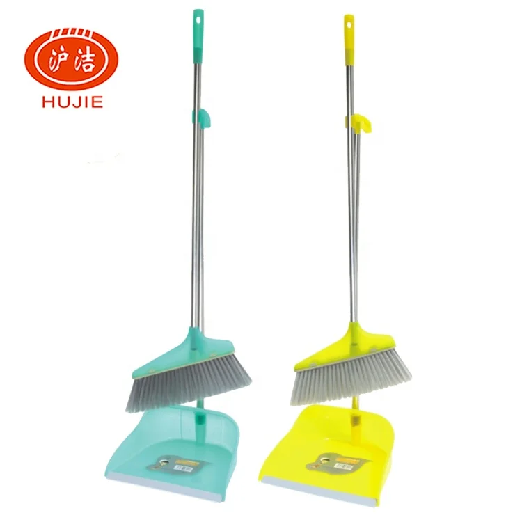 FurnitureXtra Long Handled Dustpan and Brush Combo Sets Upright Dustpan with Long Handled Broom for Indoor and Outdoor floor Sweeping 