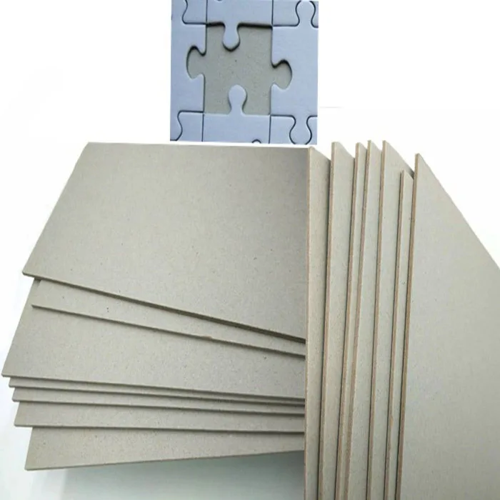 Tablero de rompecabezas de cartón gris laminado Material Papel de
