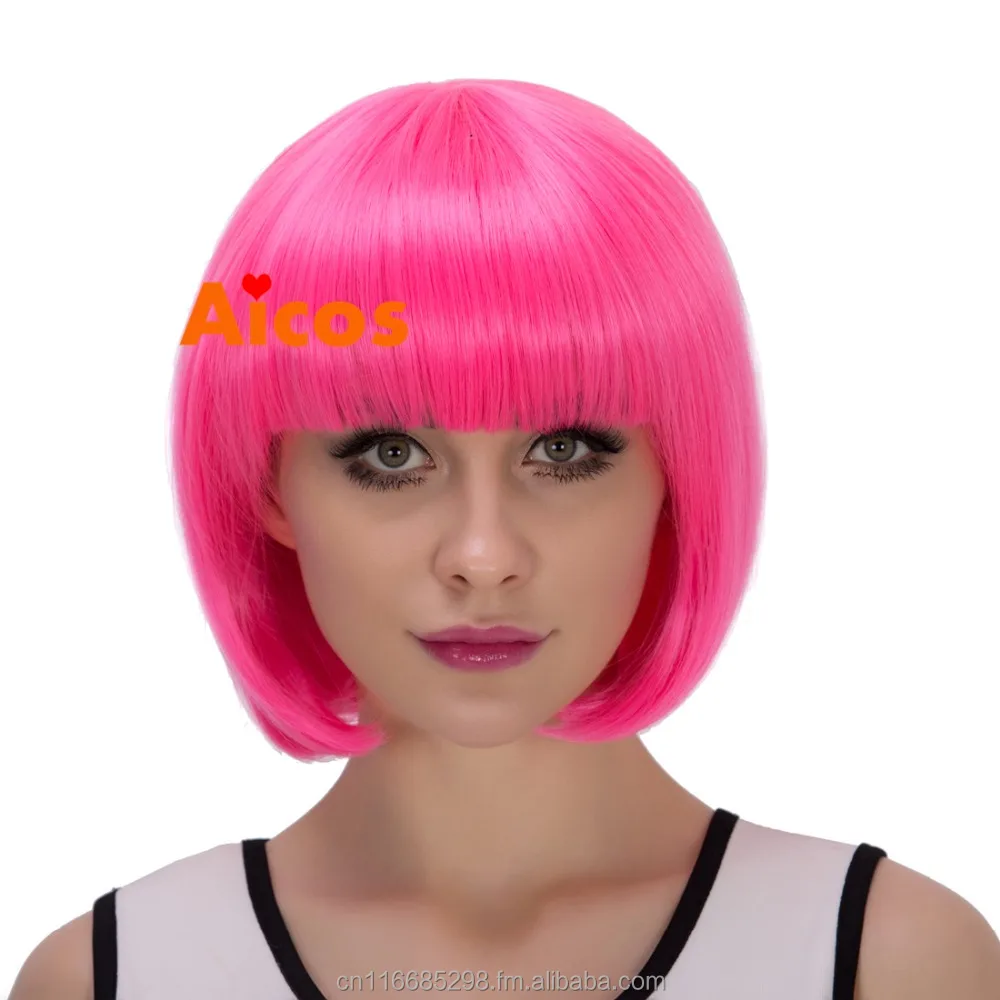 hot pink bob wig