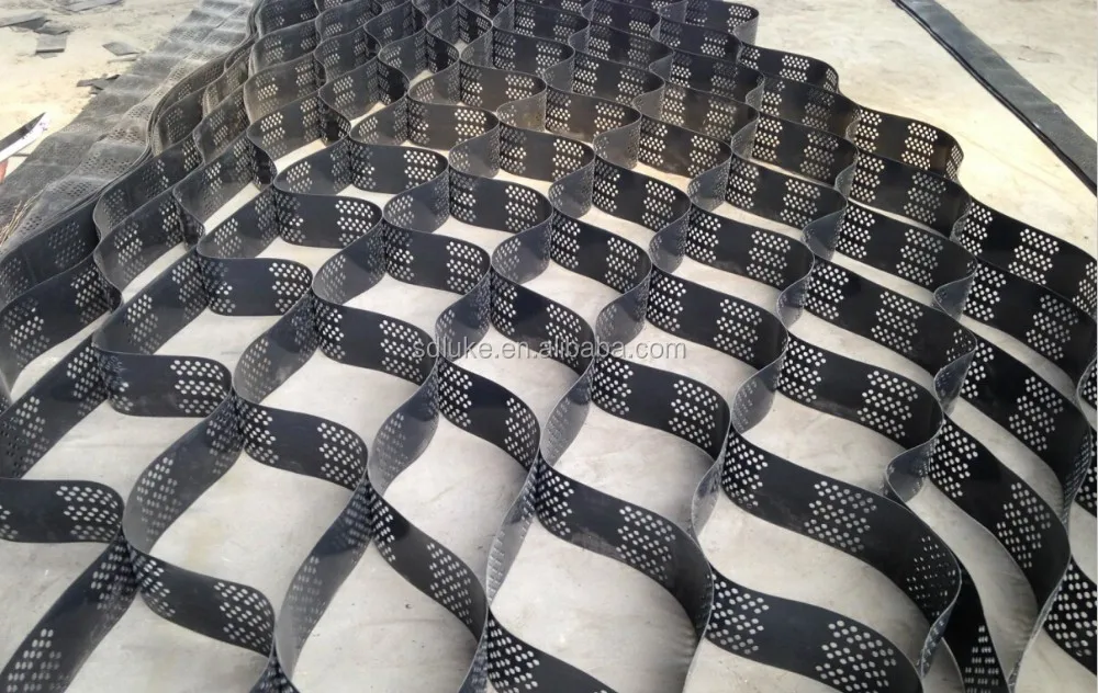 Retaining Wall Geocell 500mm Textured Surface Geocell for Slope ...