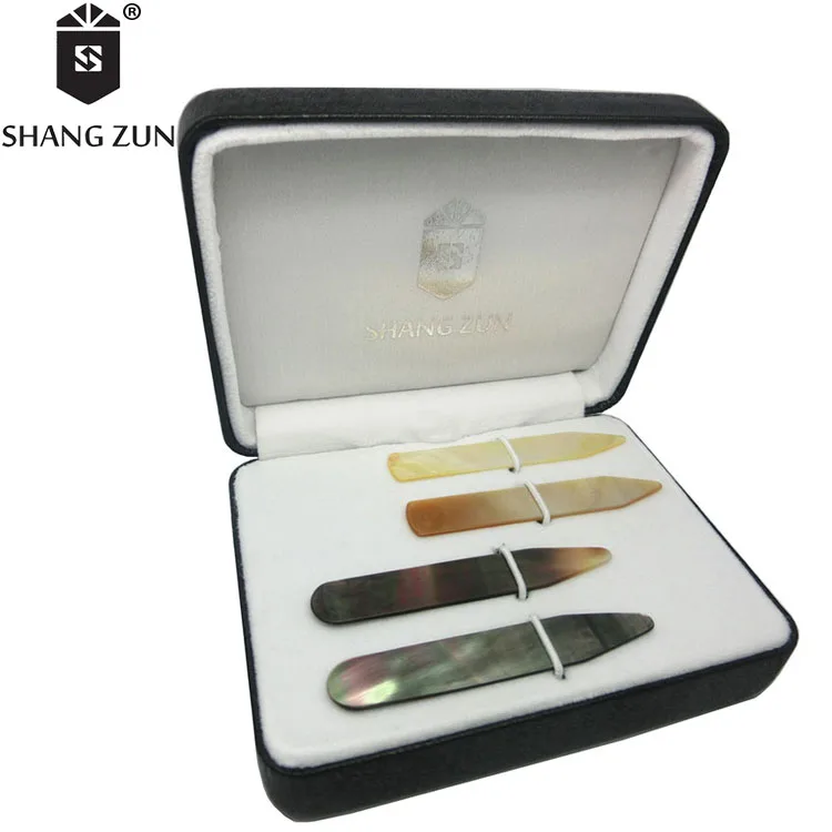 Высококачественный воротник на заказ с перламутром 4 шт. в коробке воротники для мужской