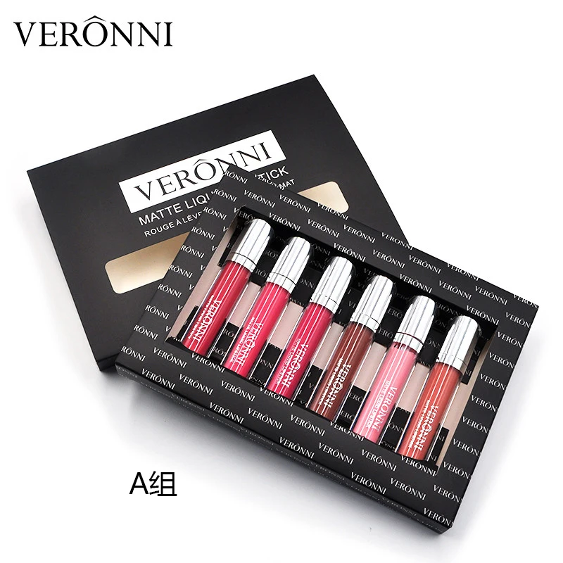 VERONNI12カラーセットA/B化粧品マキラジェリップグロス口紅液体