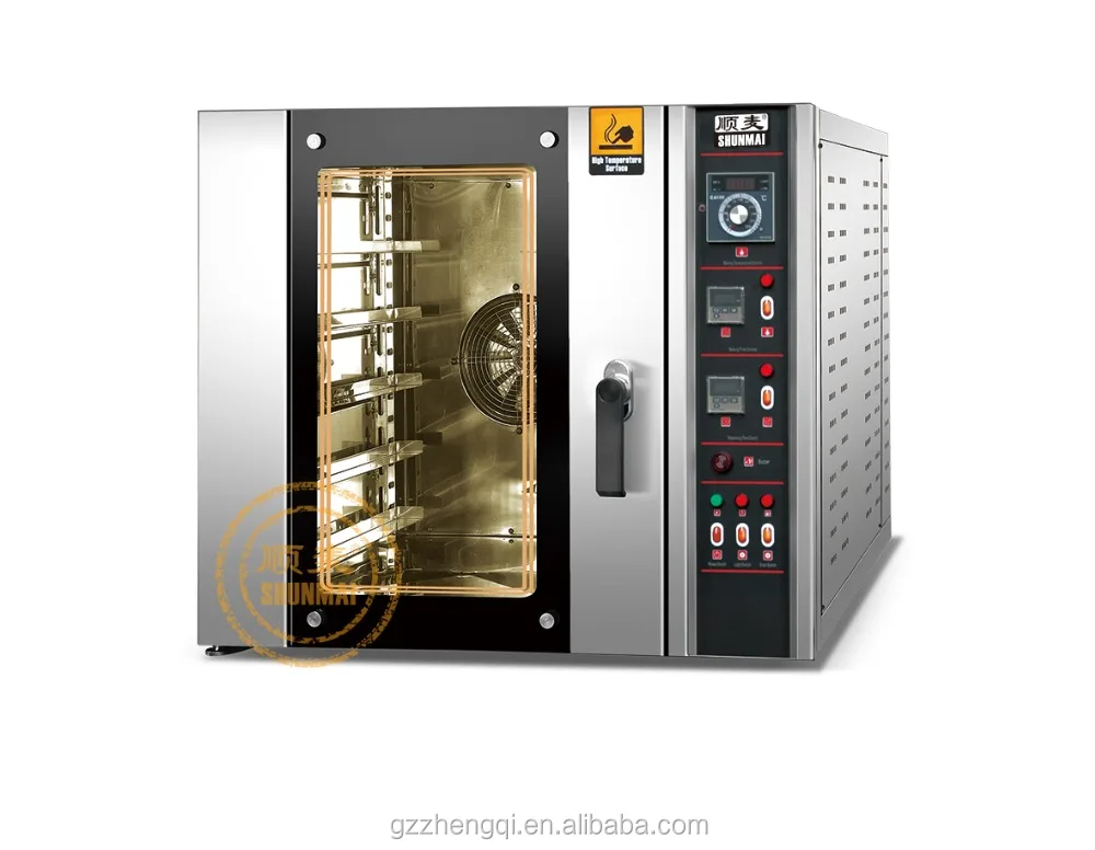 Конвекционная печь горячего воздуха с сертификатом CE для коммерческого использования, 5 лотков, полностью из нержавеющей стали