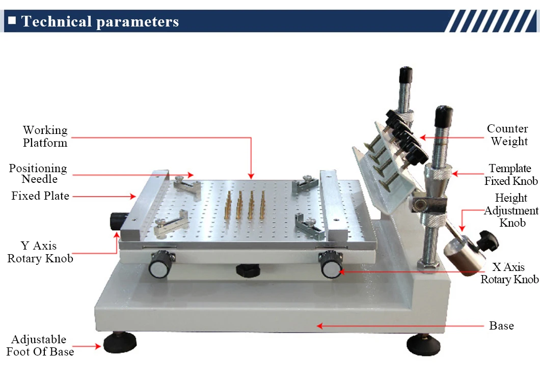 Zhengbang Durable High Precision Printer ZB3040H for single and double side circuit board screen printing