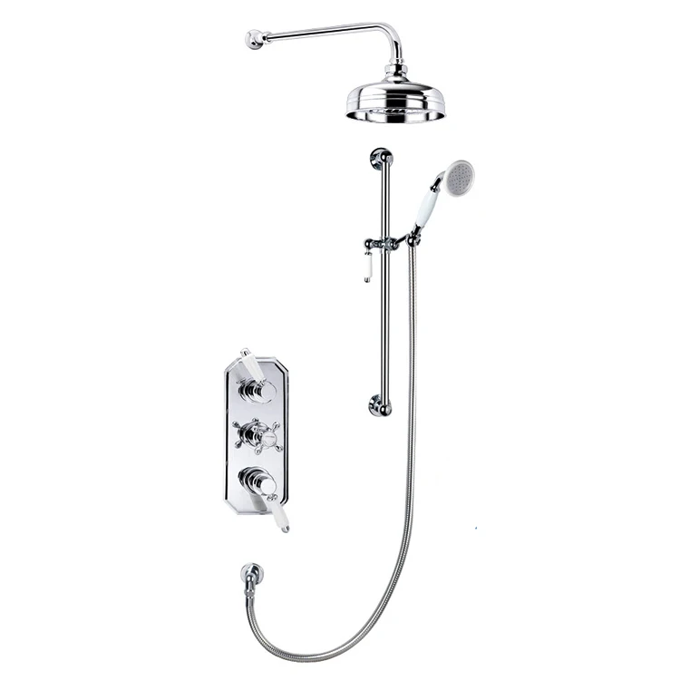 Traditional Brass Dual Function Concealed Thermostatic Shower System details