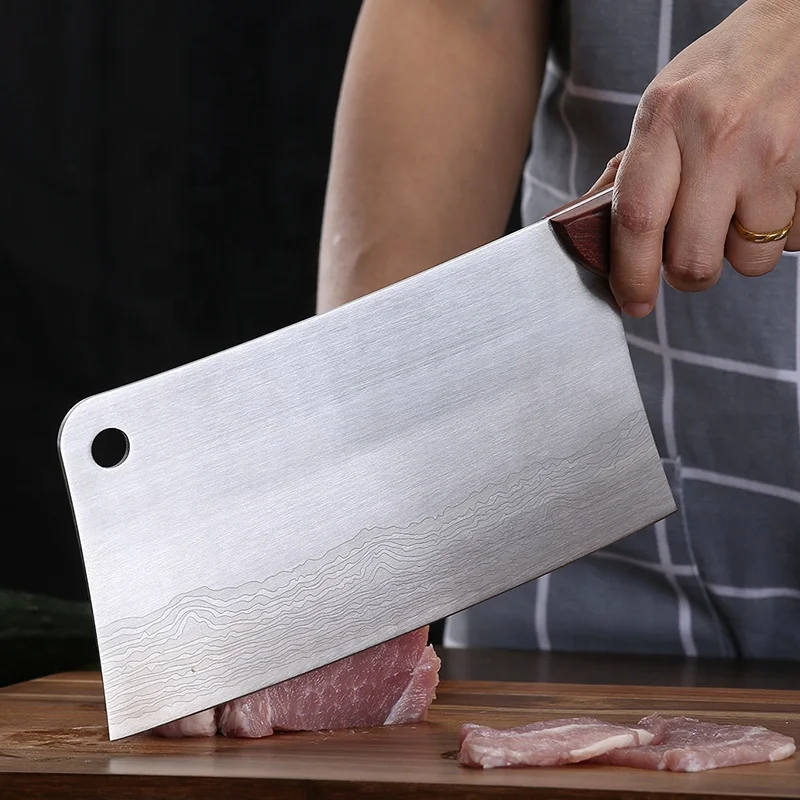 Хит продаж, кухонный нож из нержавеющей стали с деревянной ручкой