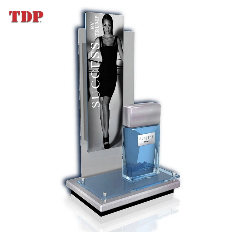 Custom Luxury Design Desktop Cosmetic Bottle Acrylic Perfume Cosmetic Display Stands