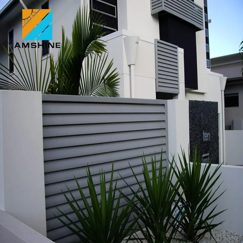 Latest Fashion Useful Main Gate Designs Colors Modern Black Aluminum Gate Horizontal Slats Metal Garden Fence Gate