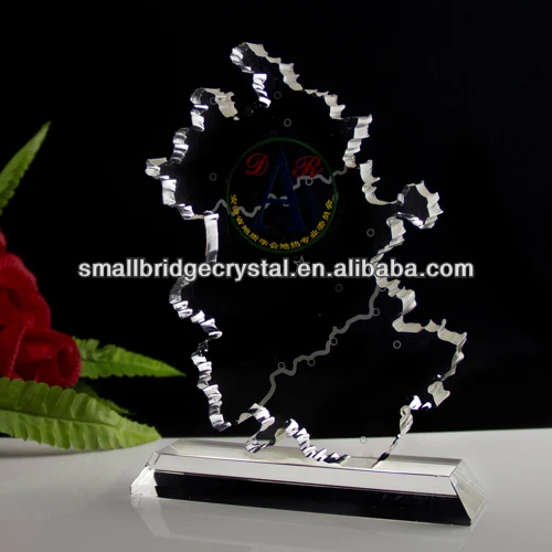 K9 Crystal 3d Laser Crystal Grawerowanie Trofeum Grawerowanie Mapy na Prezenty Pamiątkowe