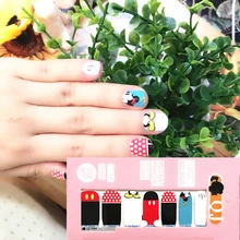 White Rad min Mouse child Nail Arts Nail Sticker Waterproof Nail Decal Sticker Gel Polish French
