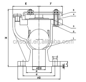 Ductile Iron JKR AWWA DN80 Single Orifice Combined-type Air Release Valve