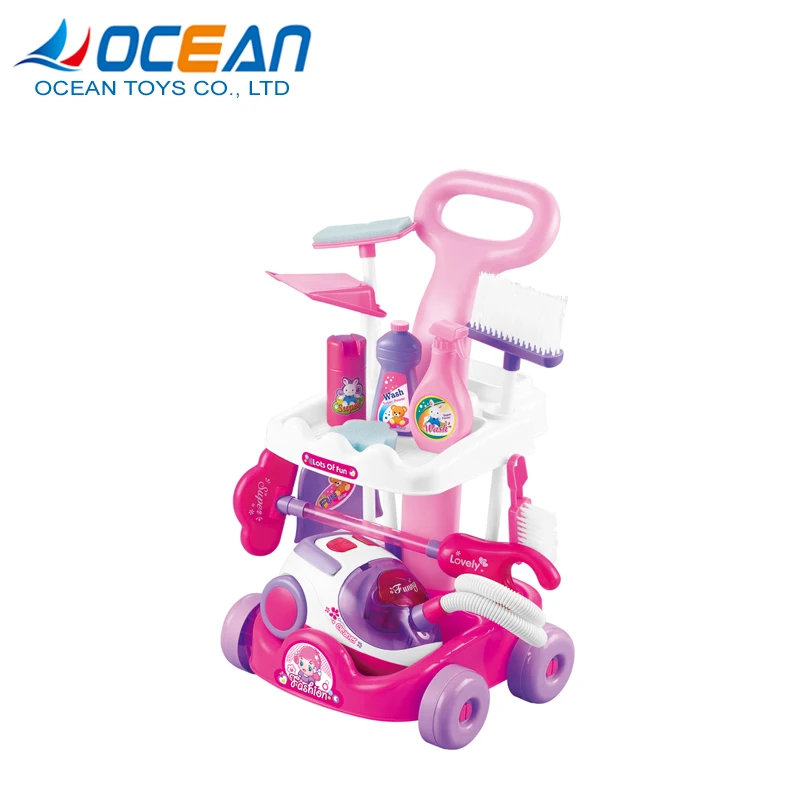 toy cleaning trolley with vacuum