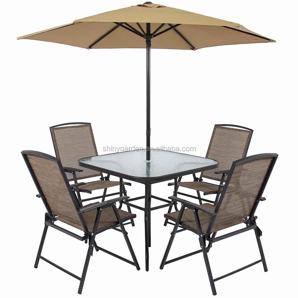 5-Piece Wicker Patio Dining Table Set w/ 4 Chairs – Best Choice Products