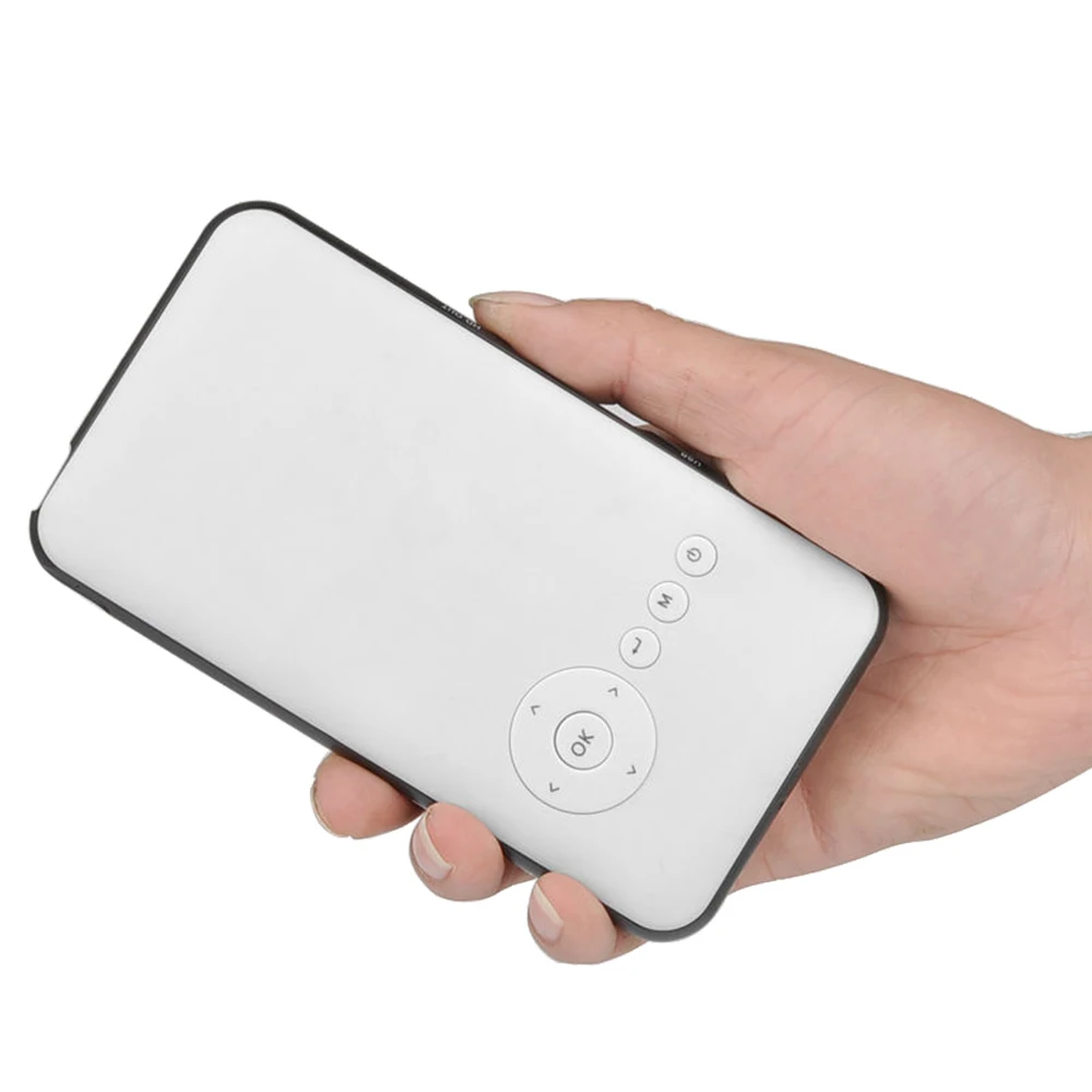 Built-in Battery Smart Mini Pocket Projector HD OEM Digital Projector M6 with Rockchip RK3128 Quad Core Processor 1GB/8GB