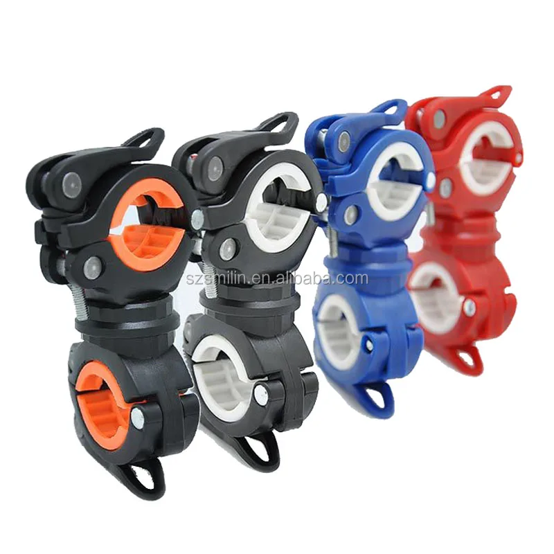 360 Degree Rotatable Bike Flashlight Holder - Adjustable Bicycle Mount For LED Torches Cycling