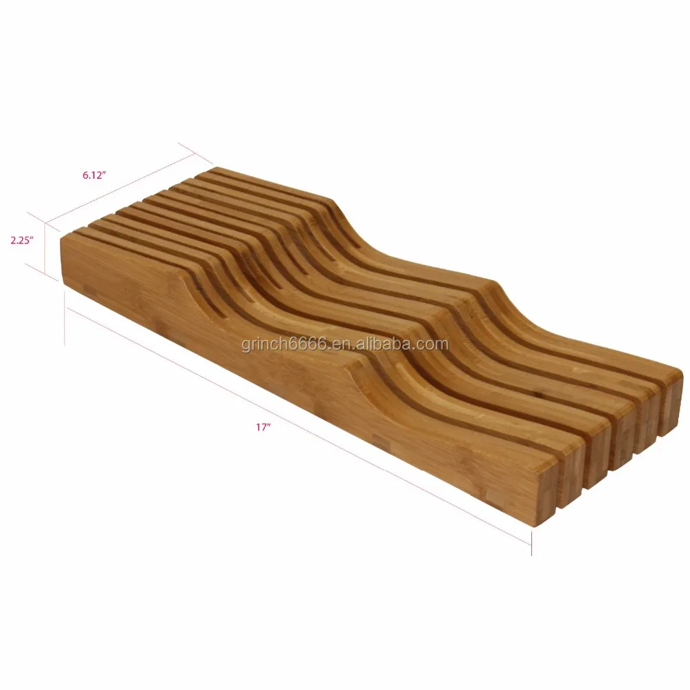 Бамбуковый органайзер для ножей в ящике