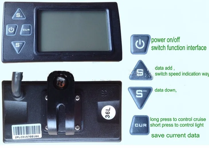 24v 36v 48v 250w 350w Motor Brushless Controller Lcd Display
