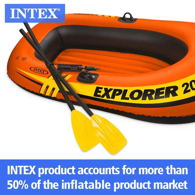 INTEX 58331 200 300 Boat Set Outdoor Lakes With Water Sport Series Air Boat  Portable Folding Inflatable Boat