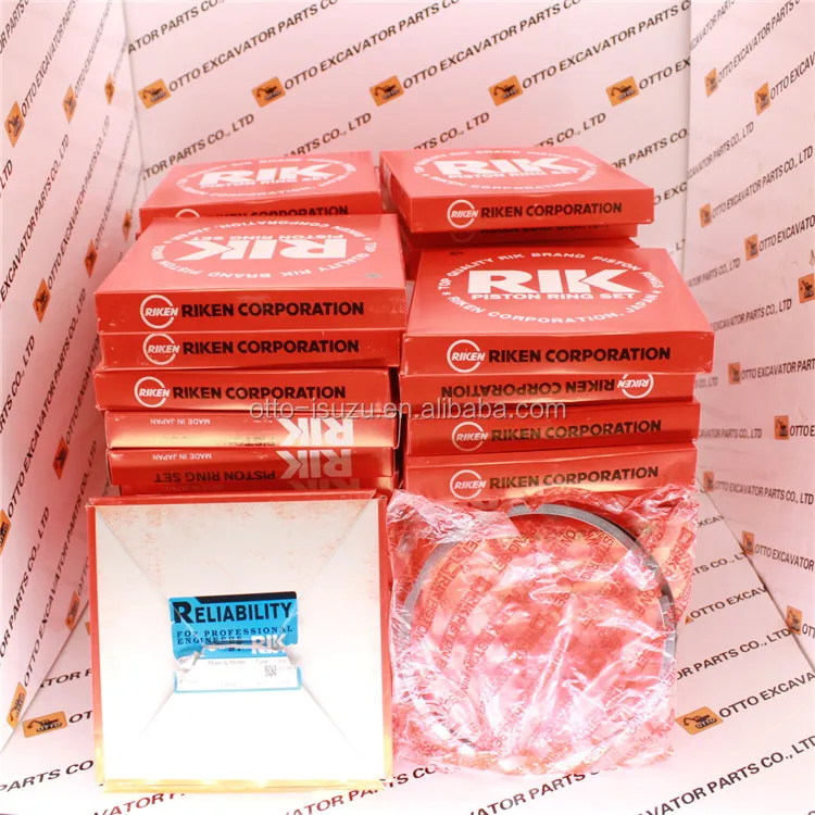 3751710010 EX1200 S6R2 Riken Piston Ring, RIK Piston Ring Japan