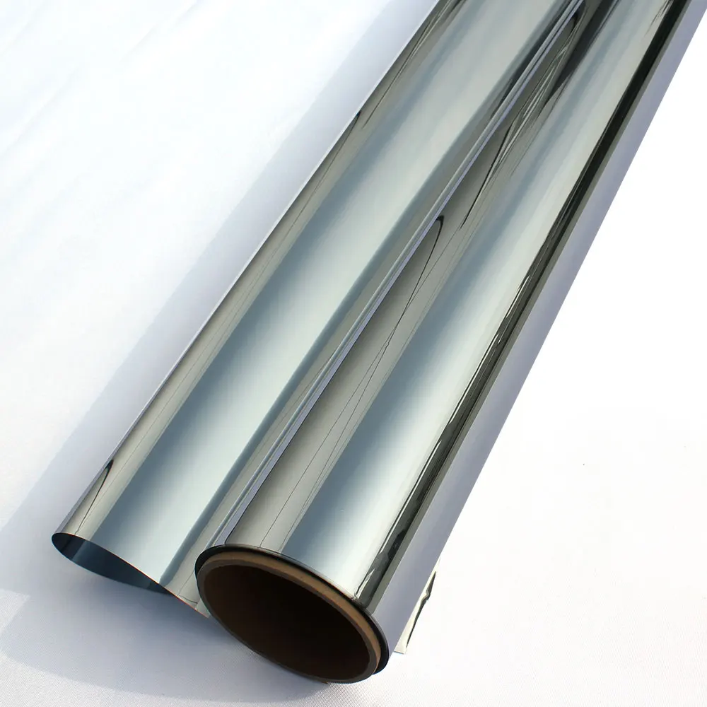 99% Серебряная отражающая зеркальная односторонняя пленка для окна здания с УФ-защитой