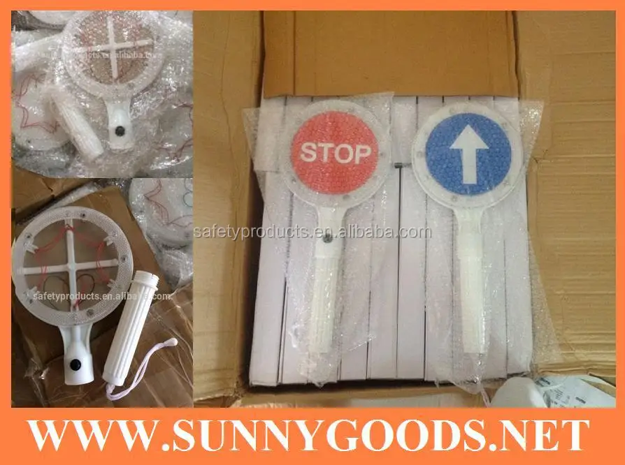 High Quality Led Stop and Go Hand Held Electronic Traffic Signs