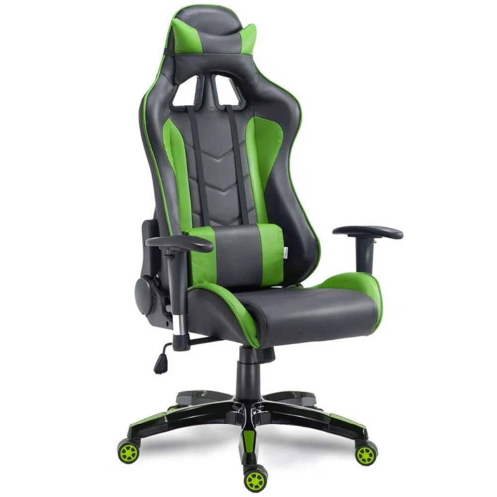 Игровое кресло из искусственной кожи, Гоночное кресло для геймеров, офисное компьютерное кресло