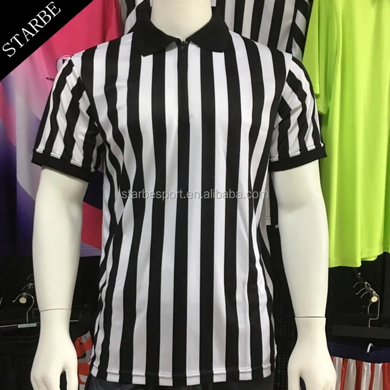 Chemise D'Arbitre Homme Tag Custom – Rayures Noir/Blanc – Taille L – Occasion