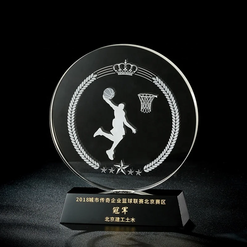 Round k9 Crystal Trophy Transparent Sports Trophy Crystal Globe for Souvenir Gifts