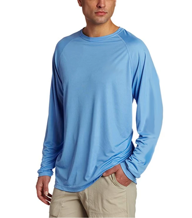 Susclude Men's Sun Protection UPF 50 UV/SPF Long Sleeve T-Shirt Outdoor Rashguard Shirts for Running,Fishing,Hiking 