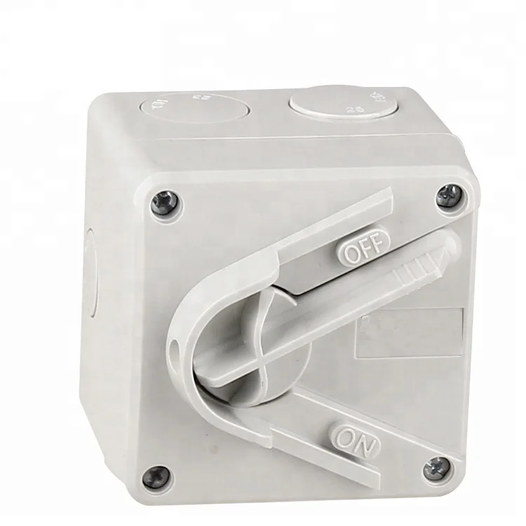 Сертифицированный CE SAA 3-фазный 440 В 20А Закрытый водонепроницаемый изолятор 2 3 4 полюса варианты 3-ступенчатые переключатели