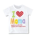 Wholesale Children Stylish Boys Girls T Shirt Summer Tops I Love Pa Pa Ma Ma Series