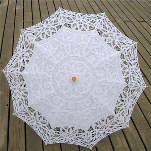 Piccolo Ombrello Parasole Ricamato In Pizzo Per Decorazioni Per Feste Di Matrimonio / Apparecchiatura Da Tavolo / Decorazione Da Parete / Colore A Scelta / 8" - Italia - Foto 9