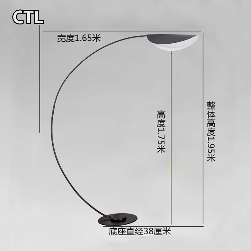 Гостиная Угловые современные Большие стоячие напольные светильники гостиничный домашний декор черный металлический рыболовный дуговой стиль минималистский напольный светильник