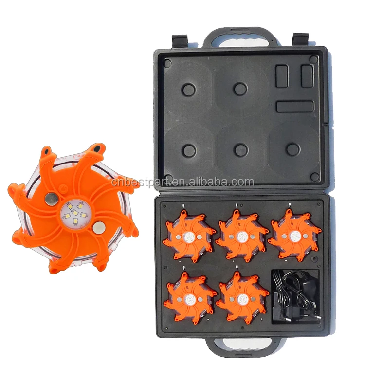 Дорожная аварийная мигающая светодиодная сигнальная лампа, вращающаяся Автомобильная сигнальная лампа, 5 шт. светодиодных дорожных фонарей