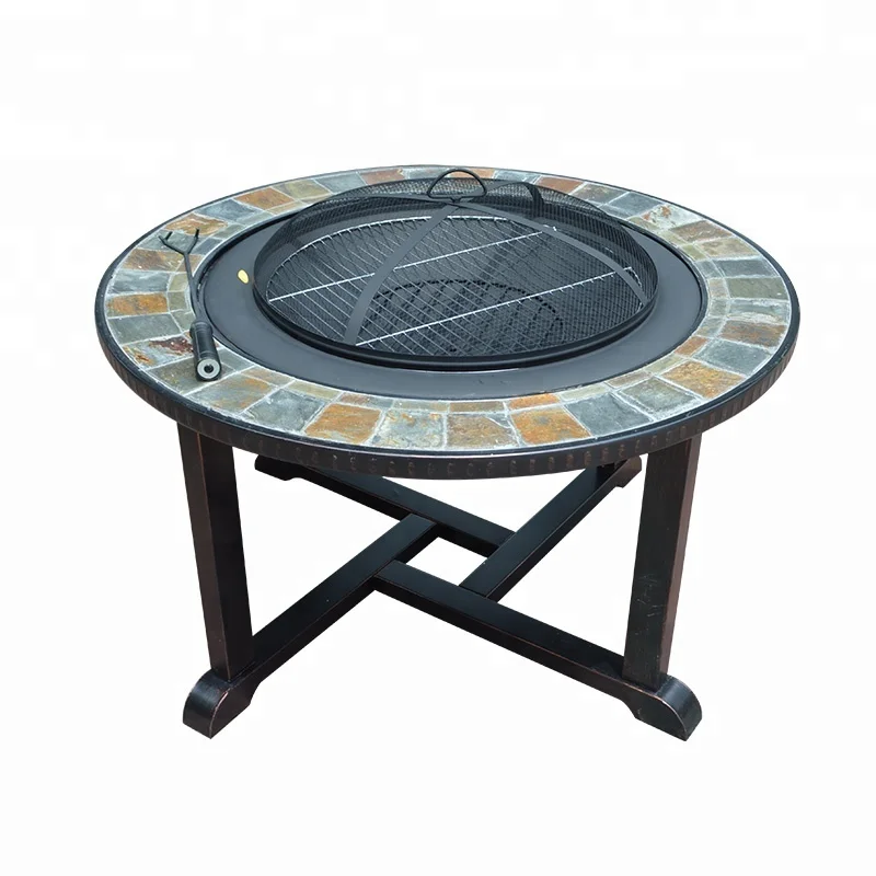 All Weather Iron Barbecue Table and Chair Outdoor Garden Patio Furniture